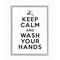 Stupell Industries Keep Calm & Wash Your Hands Wall Art in Gray Frame